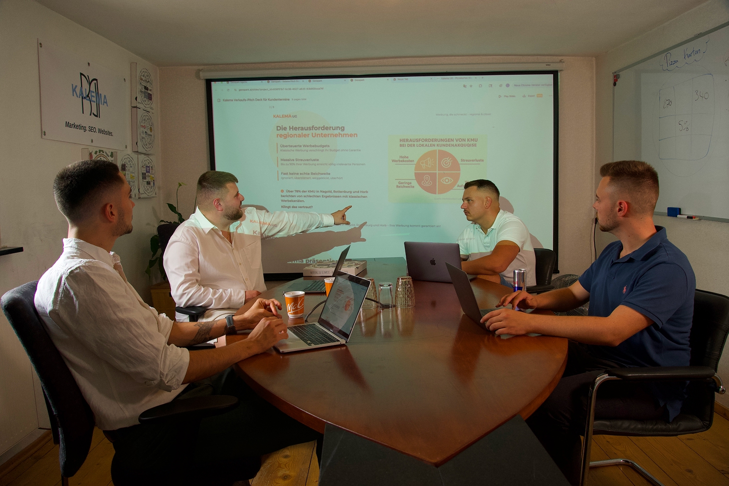 Team member collaborating on project